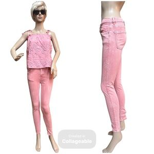Zara Faded Peach Women's High-Rise Skinny Jeans, NWOT, 4
